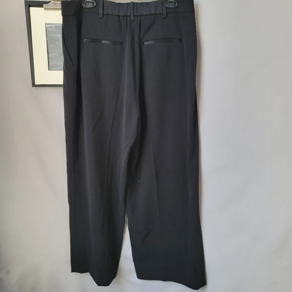 The Fold London Clever Crepe Adelaide Wide Leg Trousers Black UK 14 US 10 - Picture 3 of 11
